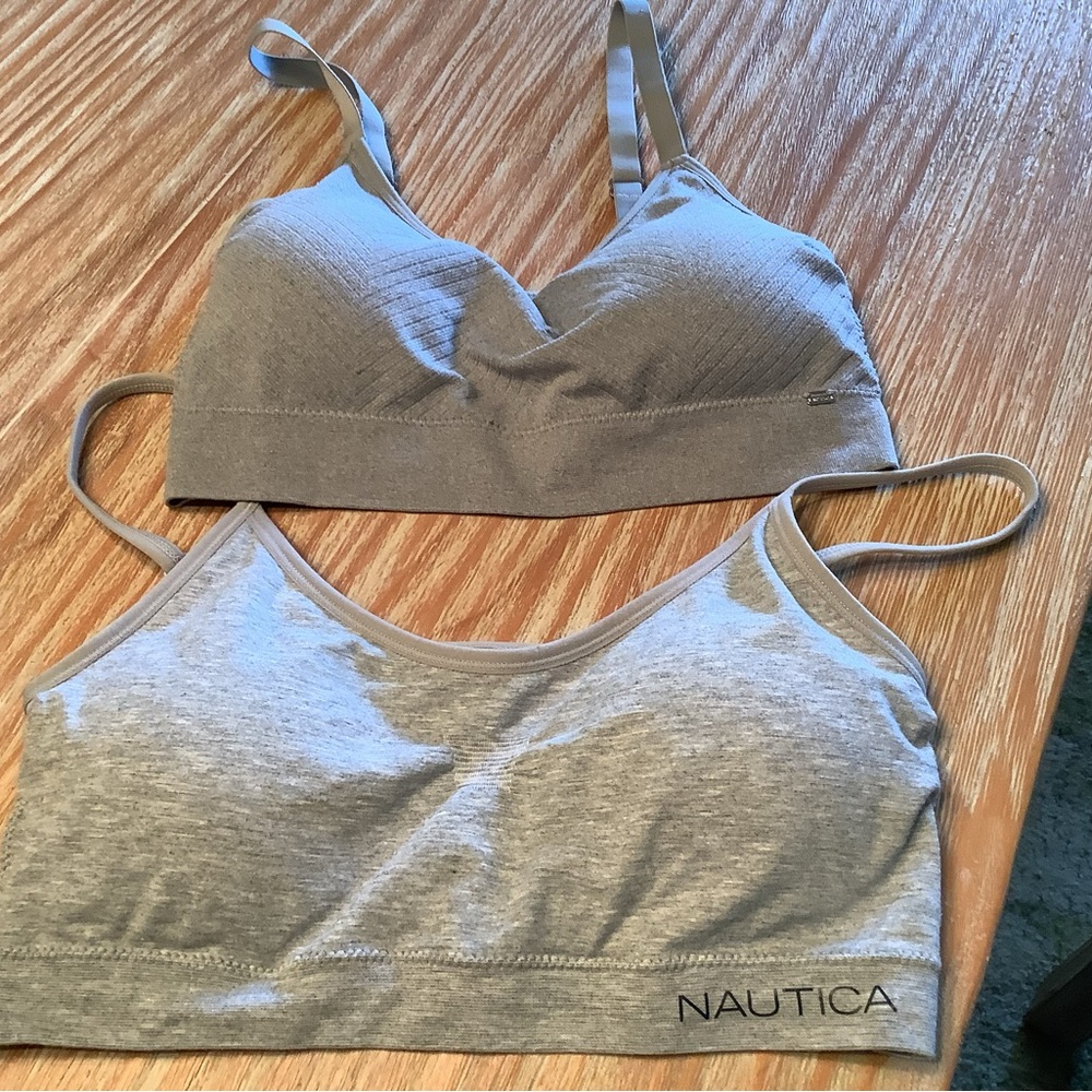 Nautica Light Grey Seamless Bralette Duosz 1x NWOT